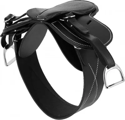 Image de Pony Academy Mini selle et sangle pour poney en peluche, couleur:noir