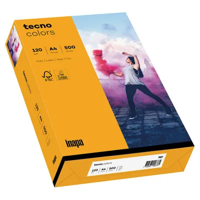 Obrázek produktu pro tecno 88324350 Kopierpapier colors mittelorange DIN A4 120 g/qm 250 Blatt