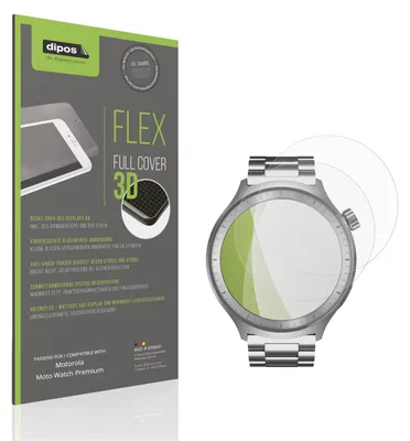 Image de 2x Full Cover mat Film pour Motorola Moto Watch Premium Film de protection ecrán
