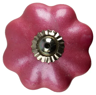 Obrázek produktu pro Klika na dveře Clayre & Eef Ø 4 cm, růžová keramika