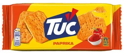 Produktbild von TUC 5410041066005, Salzcracker, Paprika, 100 g, 25 g, Rechteck, 495 kcal