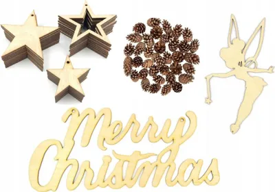 Image de 30 pièces de décorations d'arbre de Noël en bois Noël Pendentif arbre de Noël Sapin Décoration Bijoux
