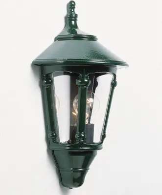 Produktbild von Konstsmide Virgo Wandleuchte grün lackiertes Aluminium, rauchfarbenes Acrylglas, Hand EU 569-600