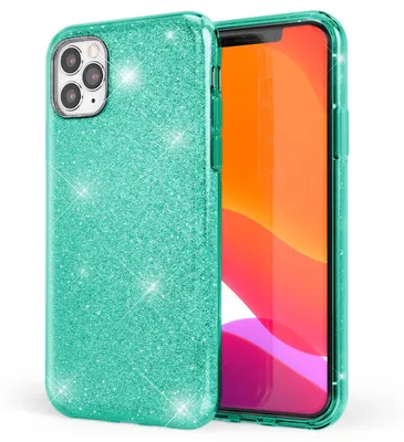 Obrázok produktu pre NALIA trblietavé puzdro na mobilný telefón kompatibilné s iPhone 11 Pro, diamantový trblietavý kryt na mobilný telefón mätovo zelený
