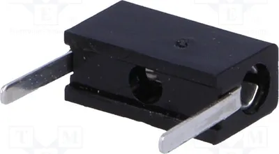 Immagine prodotto di 1 connettore a banana da 2 mm, 6A, 10,25 mm, nero, isolato, modello PJMPB1-B