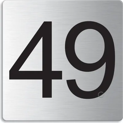 Produktbild von Türnummer I Zimmernummer I EdeIstahI TürschiId "49" I 85x85 mm I Nr.48349