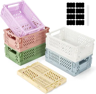 Immagine prodotto di Contenitori portaoggetti, 6 pezzi, 15x10x5,8 cm, cestini impilabili, colorati, per cassetti