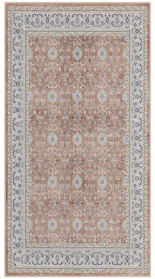 Image de Tapis Kurzflor style vintage oriental, idéal pour le salon, la chambre à coucher ou la chambre d'enfant, couleur terracotta, forme rectangulaire, dimensions 80x150 cm