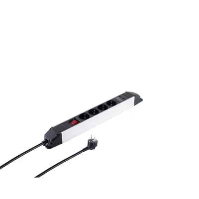 Productafbeelding van S/CONN, wandcontactdoos met maximale connectiviteit, aluminium, 4-voudig, met USB-poort (09-20245)