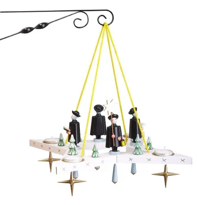 Produktbild von Lichterkranz  Adventskranz Stern mit Kurrende BxT = 38x38cm NEU