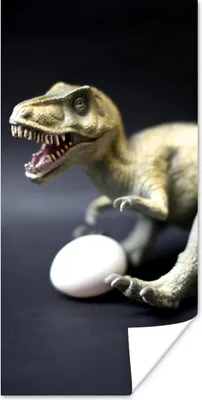 Produktbild von MuchoWow® Poster Dinosaurier-Ei - weiß 75x150 cm - Dekoration für die Wände