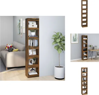 Produktbild von vidaXL Bücherregal/Raumteiler Räuchereiche 40x30x198 cm -  Bücherregale & Bücherschränke