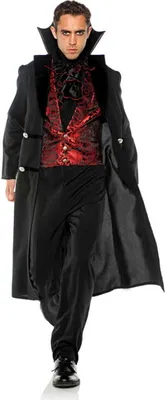 Produktbild von Gothic Vampirbaron Männerkostüm für Halloween Größe: XXL