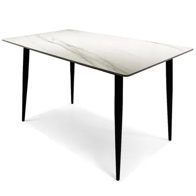 Zdjęcie produktu dla Stół do salonu jadalni ceramiczny blat Satuario 120x70x75 beżowy