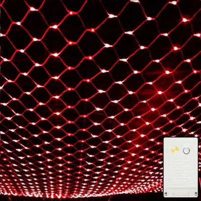 Zdjęcie produktu dla 6X4m 880 lampek LED czerwona kurtyna świetlna 8 trybów oświetlenia dekoracja imprezowa lampki choinkowe