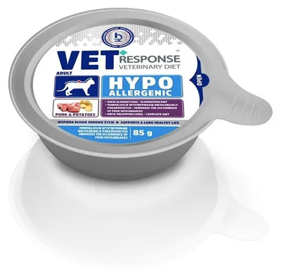 Zdjęcie produktu dla Mokra karma weterynaryjna dla kota VET RESPONSE Hypoallergenic wieprzowa85g