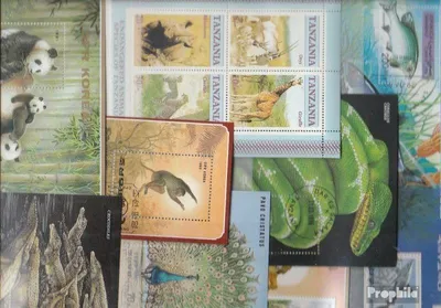 Produktbild von Briefmarken Motive 50 verschiedene Tiere Blöcke