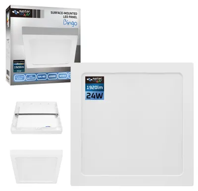 Obrázek produktu pro MasterLED LED panel 24W čtvercový 4000K neutrální bílá, 1920lm stropní světlo pro povrchovou montáž