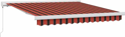 Image de vidaXL Store rétractable rouge et noir 350 x 250 cm