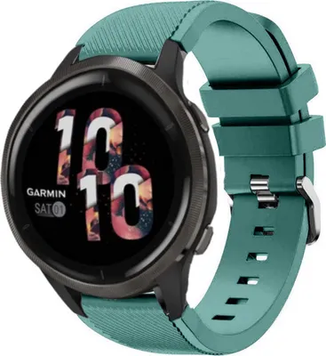 Produktbild von Strap-it Garmin Venu 2 Armband Silikon - 45mm - Tannengrün