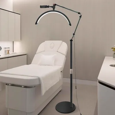 Produktbild von DESGNT Wimpernverlängerungslampe LED-Halbmondlampe 27 Zoll 36 W mit 360° verstellbarem Kopf professionelles Wimpernlicht für Schönheit Tätowierer Visagisten Schönheitsstudios Hautpflege