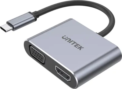 Produktbild von UNITEK D1049A Notebook-Dockingstation/Port-Replikator USB 2.0 Type-C Silber