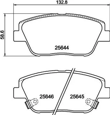 Produktbild von HELLA Bremsbeläge Satz Vorne Bremsklötze für KIA OPTIMA 8DB 355 020-551