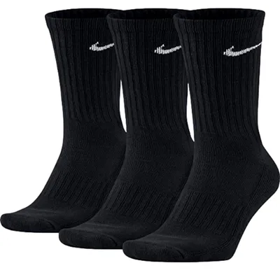 Produktbild von 3 Paar Nike Herren Damen Socken SX4508 - Farbe: Schwarz - Größe: 42-46