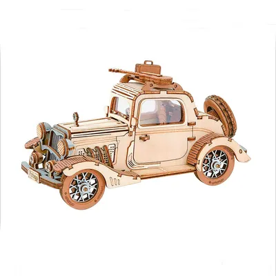 Produktbild von 3D Holz Puzzle Spiele Montage Vintage Auto Modell für Kinder und Erwachsene