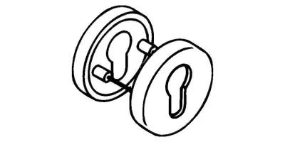 Immagine prodotto di Coppia di chiavi di sicurezza 306.23PB 90 Ku.90 Bottoniera 10,5mm BB rd.HEWI