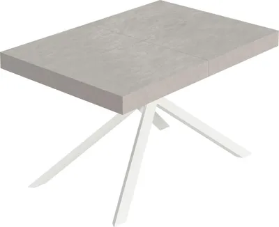 Immagine prodotto di Tavolo allungabile 120/380x90 cm Niket cashmere gambe bianche