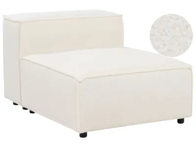 Produktbild von BELIANI Sessel Cremeweiß Bouclé 1-Sitzer Modulsessel mit Niedriger Rückenlehne Wohnzimmermöbel Modern Skandi Wohnzimmer Salon Ausstattung Sitzmöbel