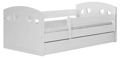 Produktbild von raumhirsch Kinderbett Jugendbett JULIA 70x140, 80x160, 80x180 cm - Komplettset mit Schublade & Rausfallschutz
