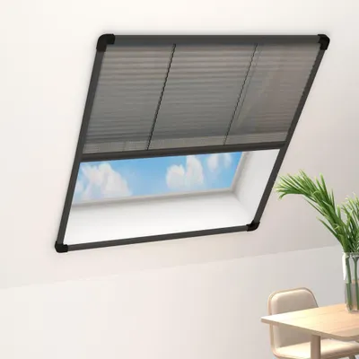 Immagine prodotto di vidaXL Zanzariera plissettata per finestre alluminio antracite 80x160cm