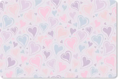 Produktbild von MuchoWow® Schreibtischunterlage Mädchen - Herzen - Schnittmuster - Mädchen - Kinder - Kinder 60x40 cm - XXL Mauspad - Großes Mauspad