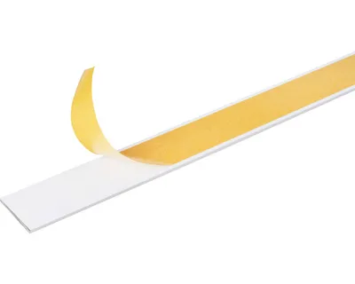 Immagine prodotto di Alberts 433611 Barra piatta, autoadesiva, alluminio, bianco, 1000 x 30 x 2 mm