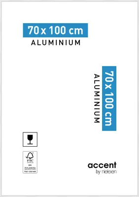 Produktbild von accent by nielsen Aluminium Bilderrahmen Accent, 70x100 cm, Weiß Glanz