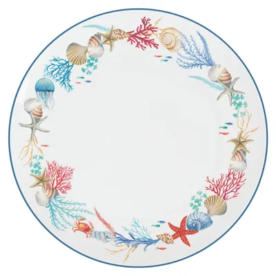 Produktbild von Speiseteller SEA BREEZE Unterwasser Korallen D. 27cm aus Porzellan Easy Life