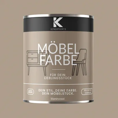 Produktbild von Kenzopaints 750ml Möbelfarbe Möbellack Buntlack Farbraum - Marshwood
