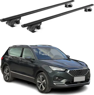 Produktbild von Dachträger Grundtäger für Seat Tarraco 2018-2025 5 tür 90kg Alu Schwarz 2x ABE