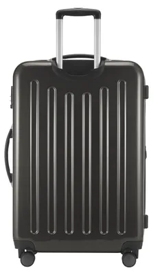 Immagine prodotto di Alex - Valigia rigida grande per bagaglio da stiva con estensione trolley a rotelle valigia da viaggio check-in XL 75 cm, 119 L, 4 ruote, lucido, grafite