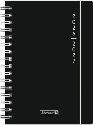 Produktbild von Schülerkalender 2026/2027 "Plain Black" | A5, Kunststoff