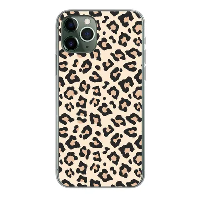 Obrázok produktu pre Kryt mobilného telefónu pre Apple iPhone 11 Pro Biela - Ružová - Leopardí vzor Silikónové mäkké puzdro