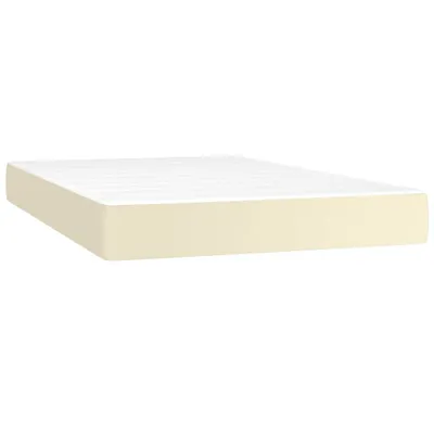 Produktbild von VidaXL 347764, Einzel-/Vollformat, Federkernmatratze, Medium, Cremefarben, Weiß, Kunstleder, Erwachsene