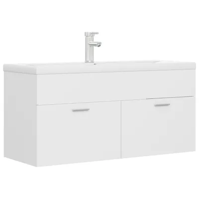 Immagine prodotto di vidaXL Mobiletto con lavabo incorporato in legno bianco