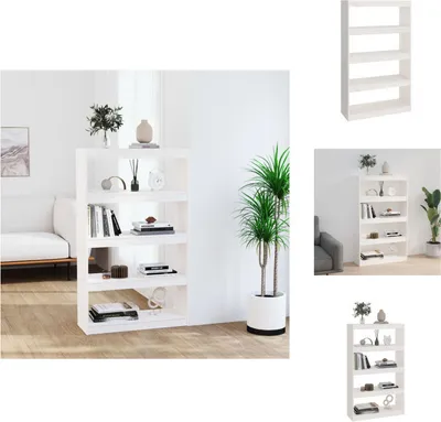 Produktbild von vidaXL Bücherregal Raumteiler Weiß 80x30x135,5 cm Massivholz Kiefer -  Bücherregale & Bücherschränke