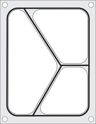 Produktbild von HENDI Matrize für Versiegelungsmaschine, ein dreiteiliger Behälter (227x178 mm)