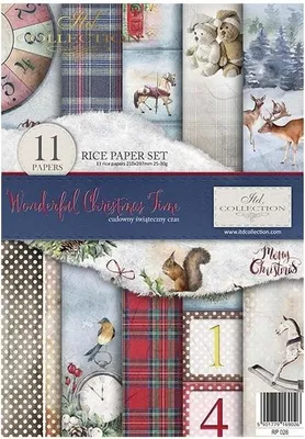 Produktbild von Reispapier-Set A4 – RP026 Wonderful Christmas Time – ITD Collection