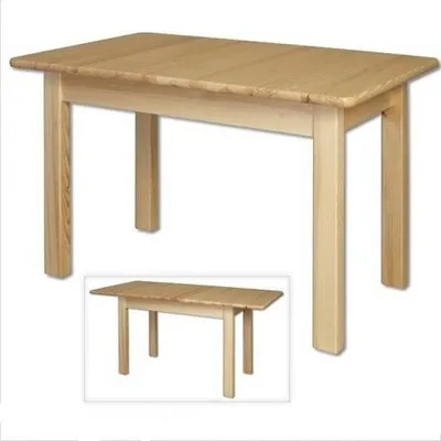Obrázok produktu pre Jedálenský Stôl Z Masívneho Dreva 120/170x80 Cm JVmoebel