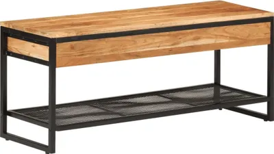 Produktbild von Schuhbank 110x35x45 cm Massivholz Akazie und Eisen